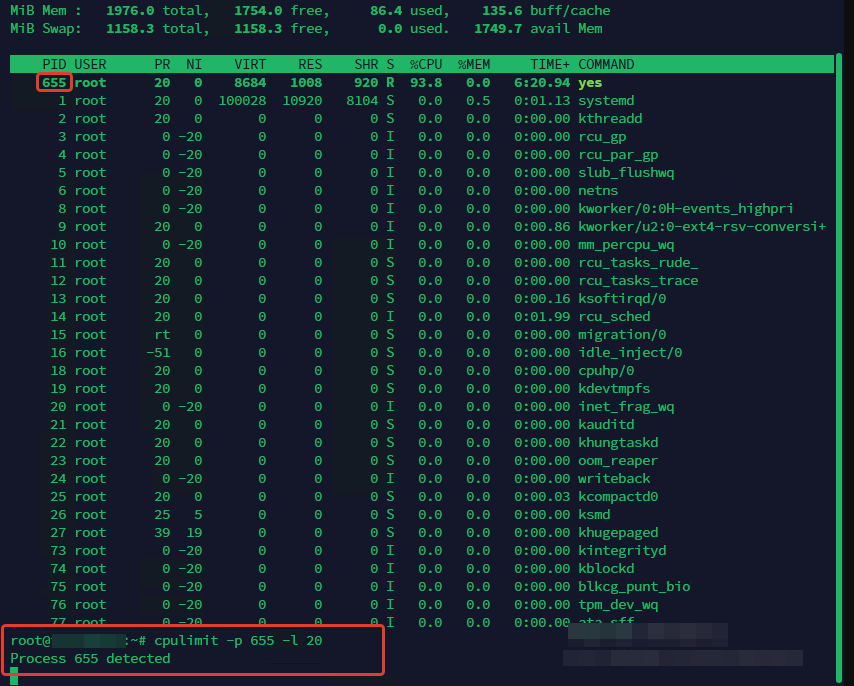 Как ограничить процессы в процентах на Linux сервере