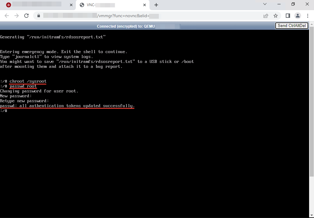 Как сбросить root пароль на CentOS