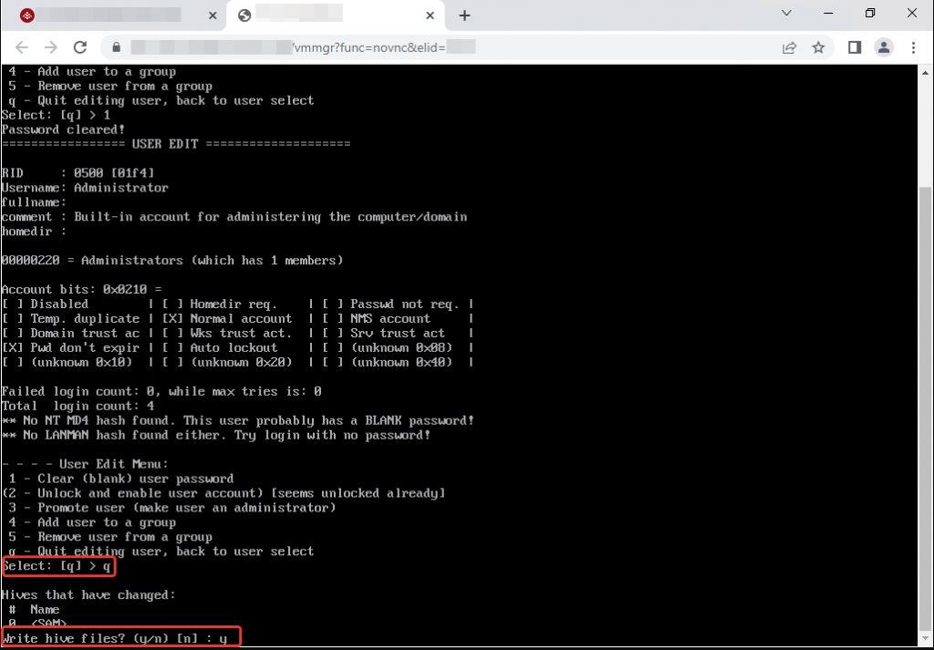 Как сбросить пароль пользователя в Windows Server
