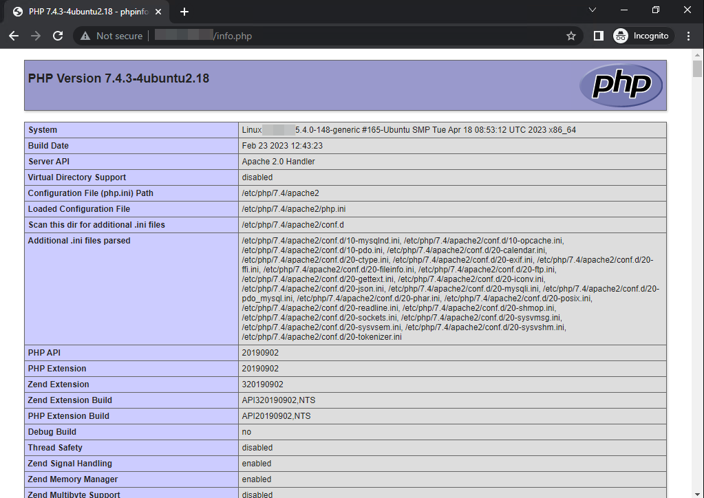Установка и настройка LAMP на Ubuntu 20.04