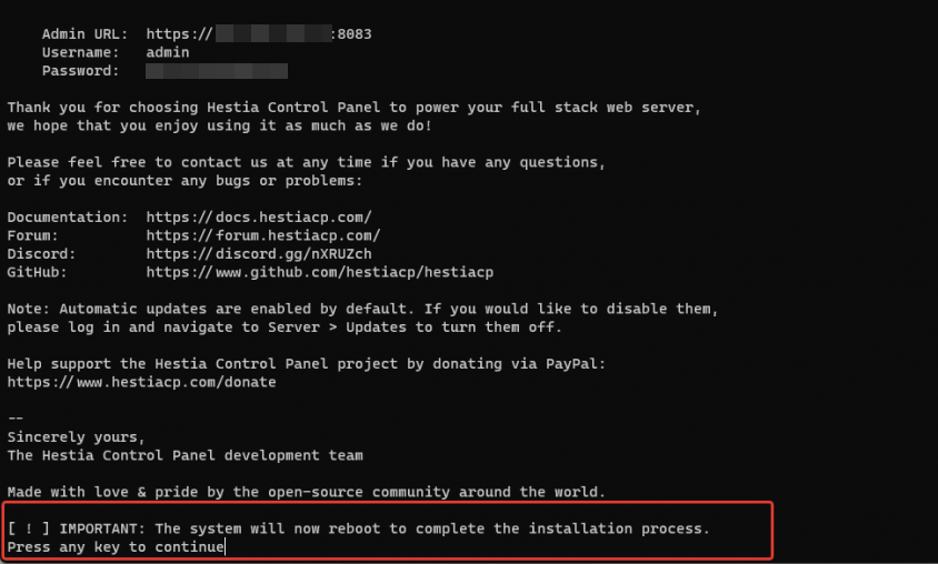 Как установить HestiaCP на Linux сервере
