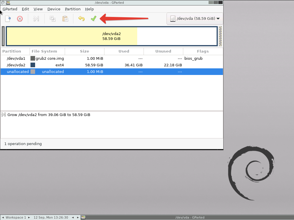 Увеличение диска на Linux при помощи gParted