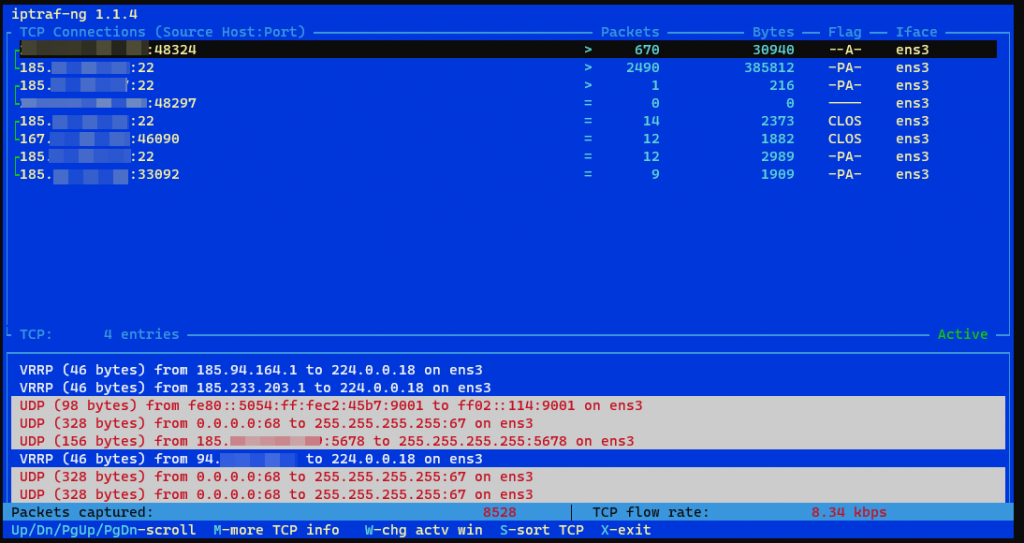 Как проверить сетевую нагрузку в Linux